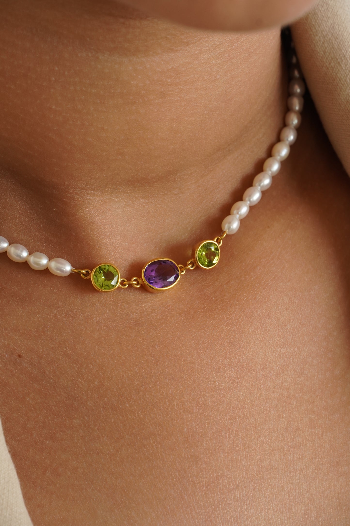 Caravaggio Charm Pearl Necklace