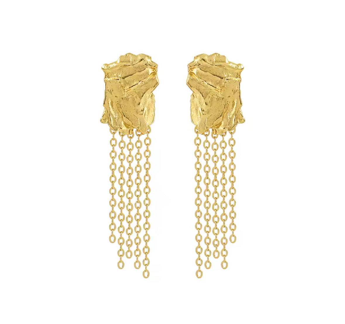 Linn Chain Detail Statement Earrings