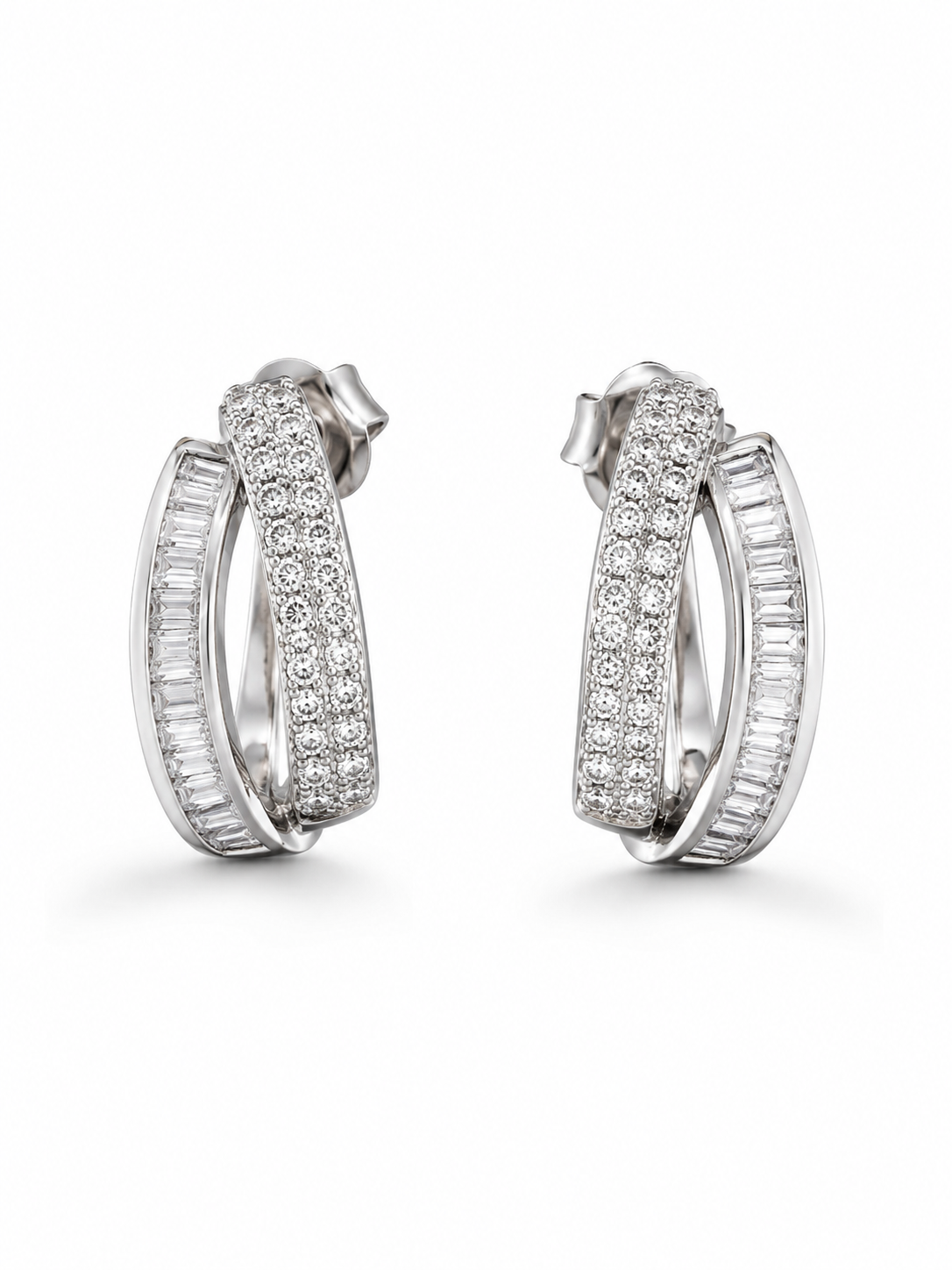 Arc Double-Row Ear Grill Stud Earrings