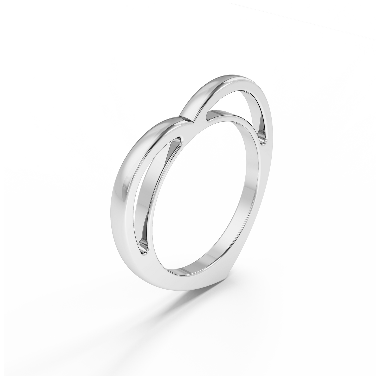 Heartfelt Statement Ring in White Gold
