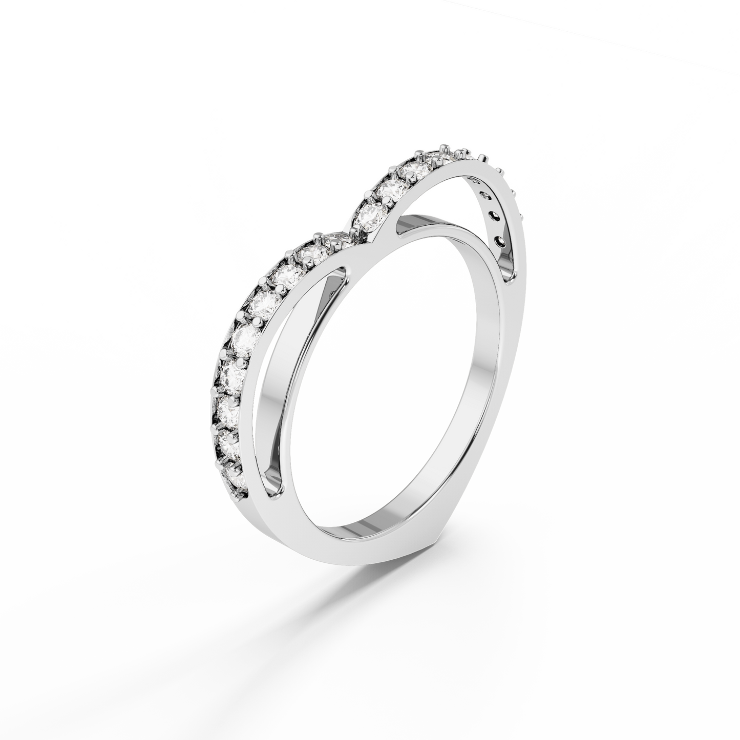 Heartfelt Statement Ring with Pave detail