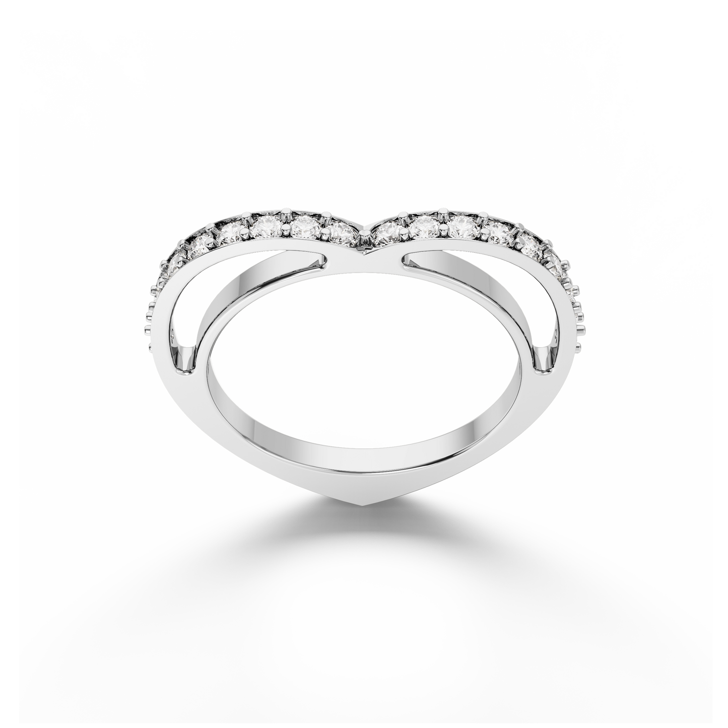 Heartfelt Statement Ring with Pave detail