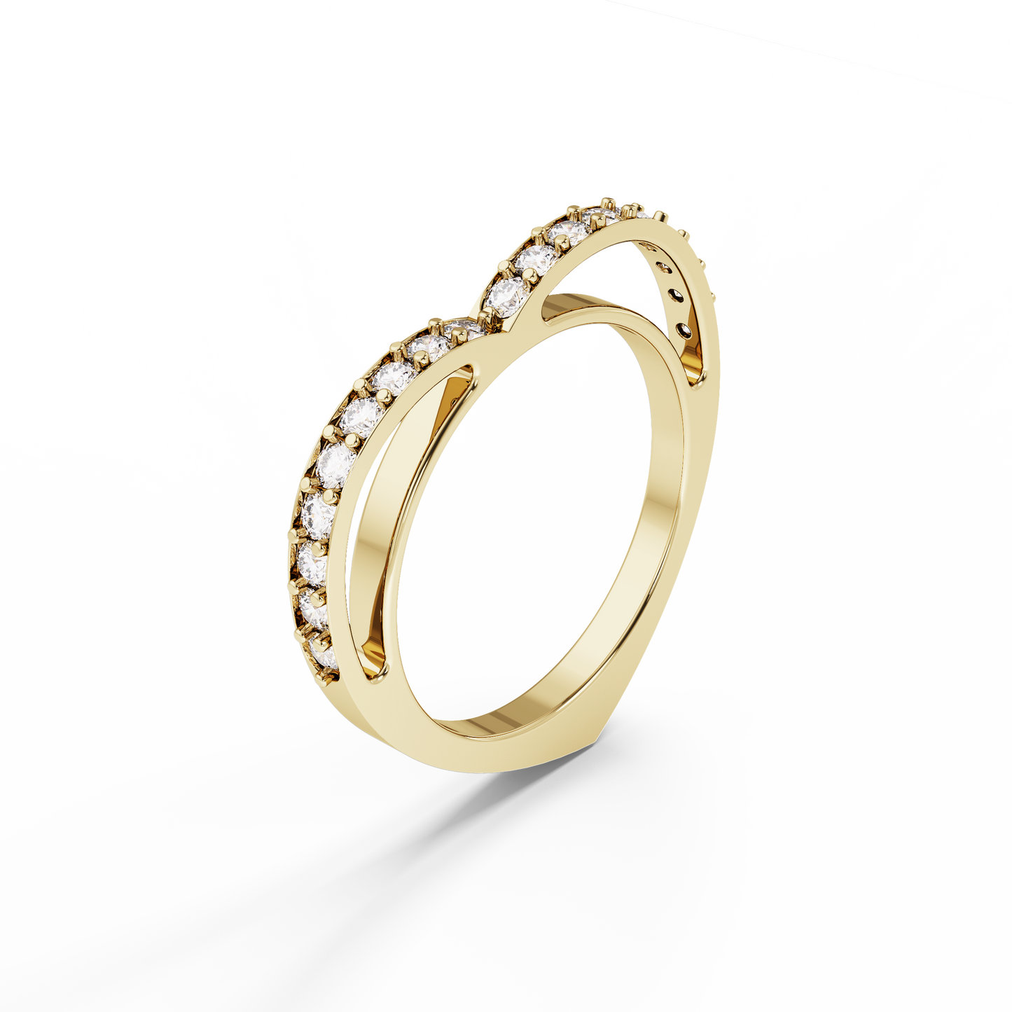 Heartfelt Statement Ring with Pave detail