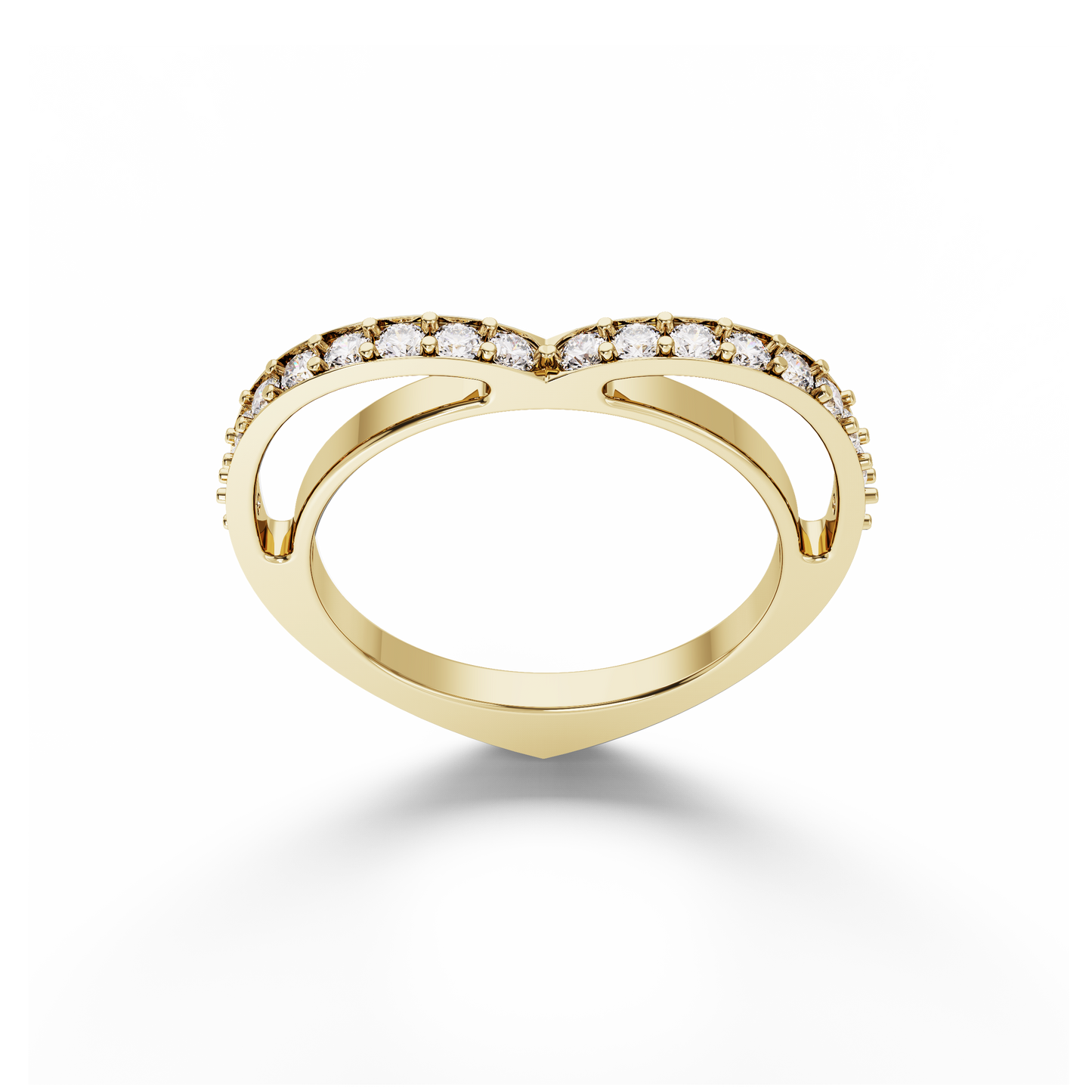 Heartfelt Statement Ring with Pave detail