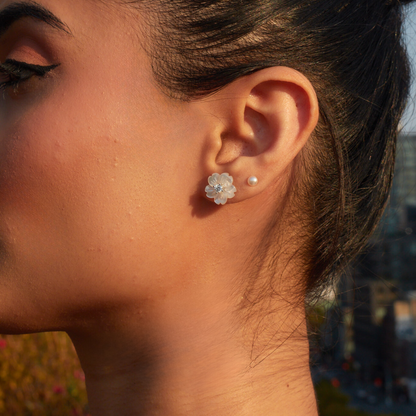 Mara Mother of Pearl Stud Earrings