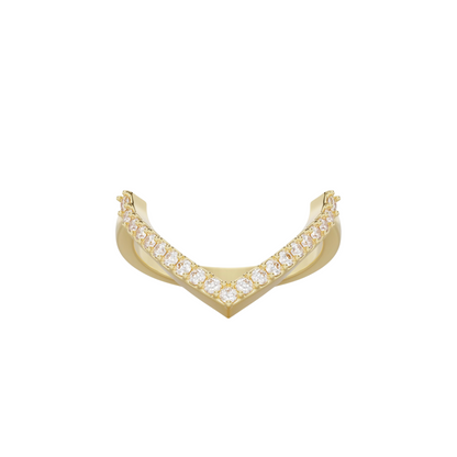 The Confluence Ring Set Studded Gold