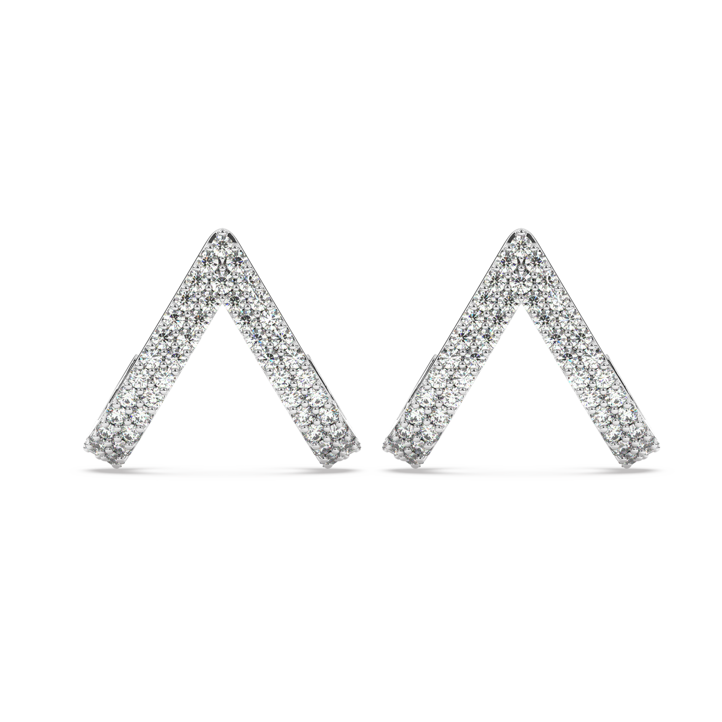 Noémie Earring Double Pave in White Gold