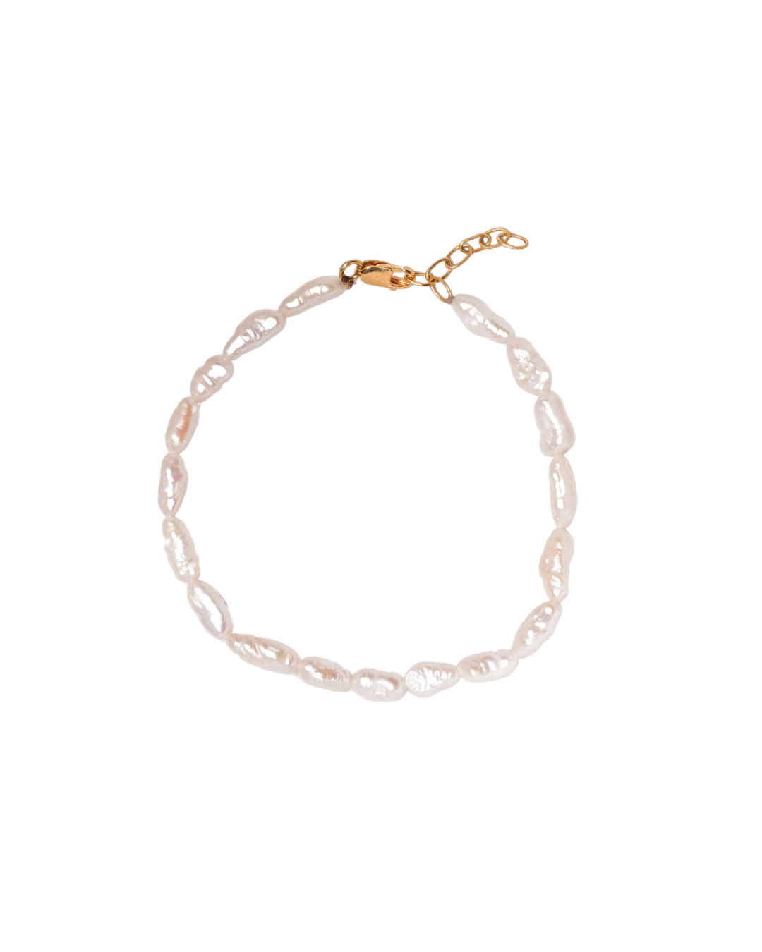 Rice Pearl Gold Vermeil Bracelet