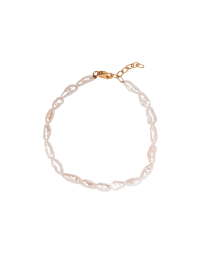 Rice Pearl Gold Vermeil Bracelet