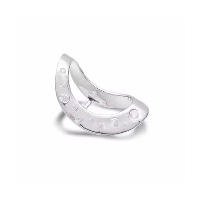 Grelda Ear Cuff With Scatter Bezel Diamond Detail Sterling Silver