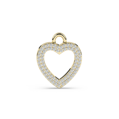 Transformable Heart Charm in Yellow Gold