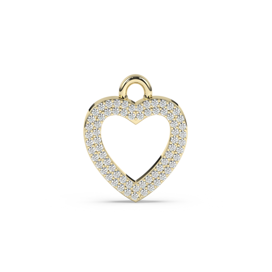 Transformable Heart Locket Charm in Yellow Gold