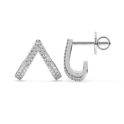 Noémie Earring Double Pave in White Gold