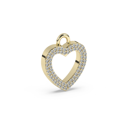 Transformable Heart Charm in Yellow Gold