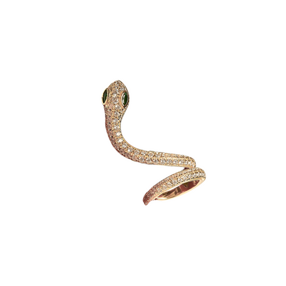 Serpent Ear Cuff Climber In Yellow Gold