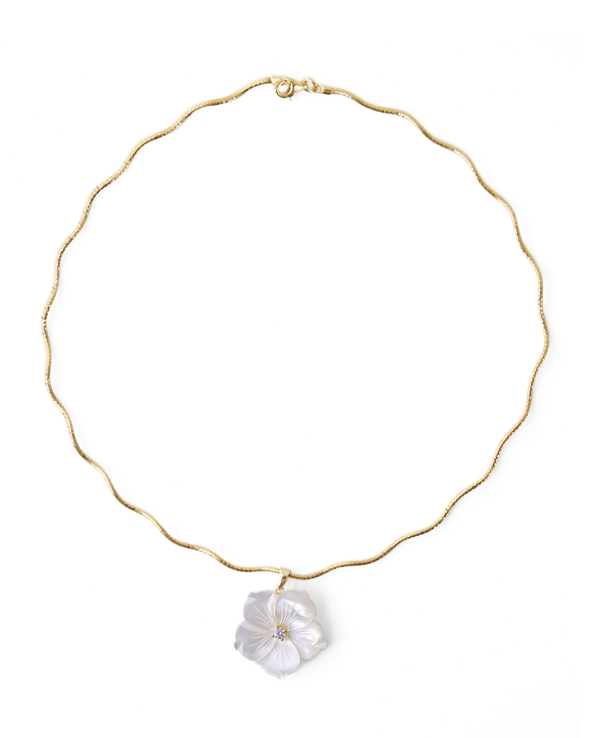 Renata Mother of Pearl Sculptural Necklace – TheLink