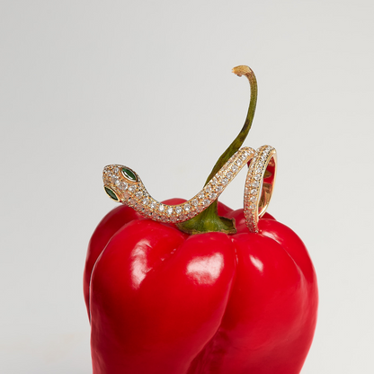 Serpent Ear Cuff Climber In Yellow Gold