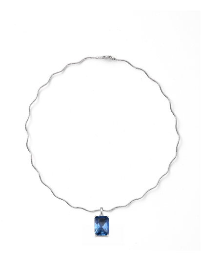 Canary Sculptural Necklace with Statement Stone Pendant