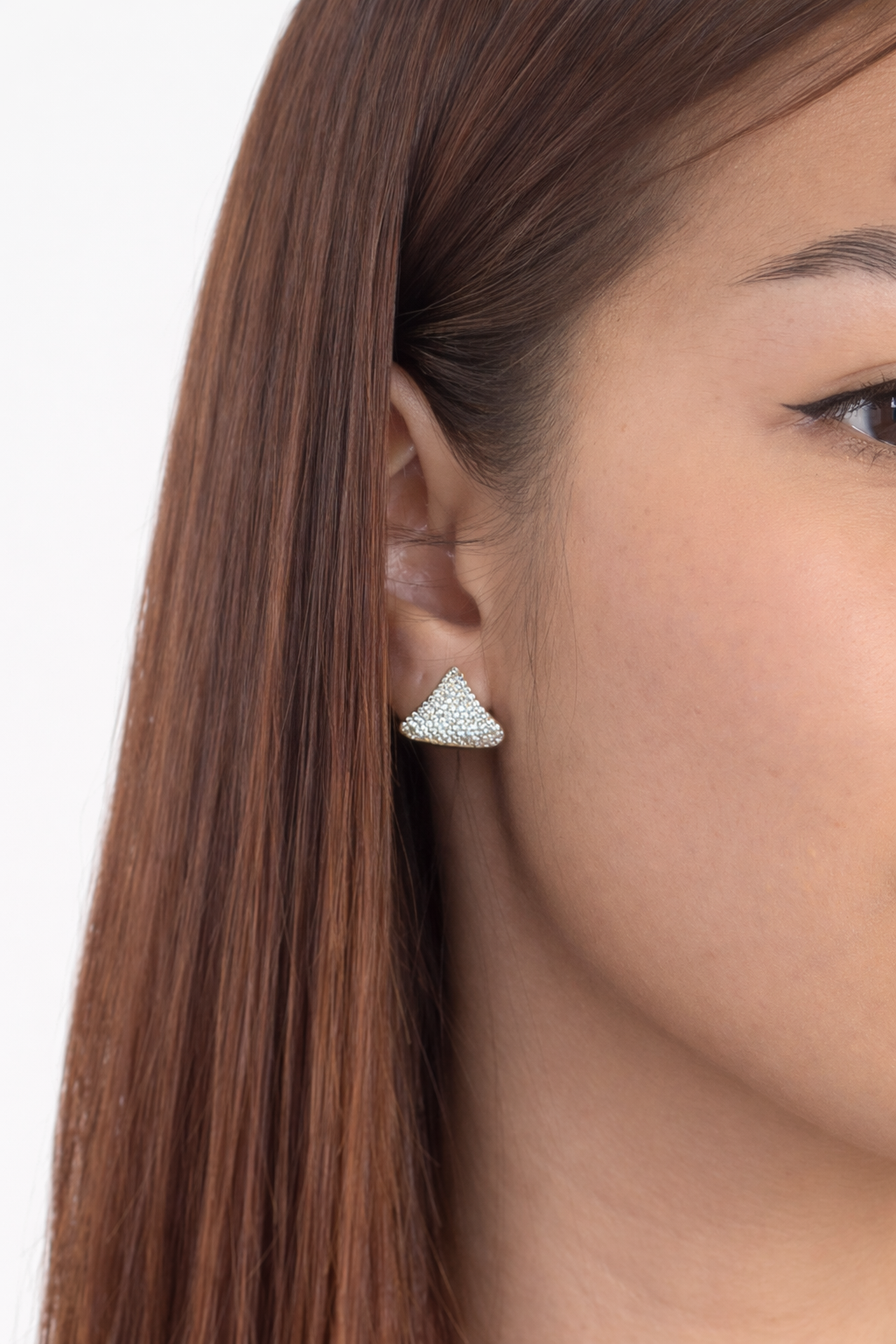 Grill But For the Lobe Pave Statement Studs White Gold