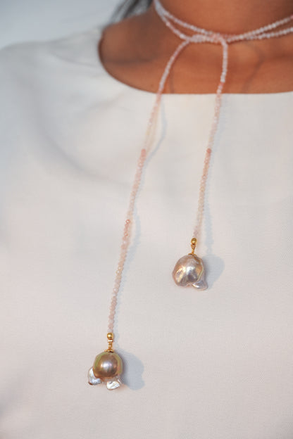 Celestina Baroque Drop Opal Open Ended Necklace Lariate