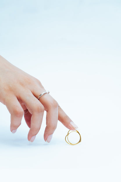 Heartfelt Statement Ring in Gold