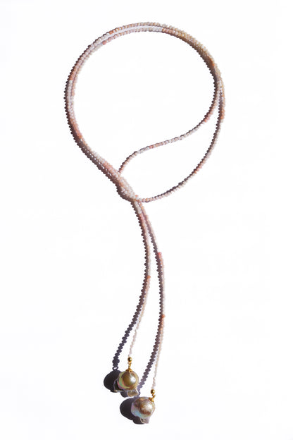 Celestina Baroque Drop Opal Open Ended Necklace Lariate