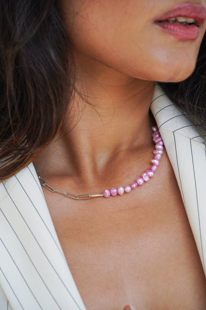 Verona Velvet Pearl Necklace