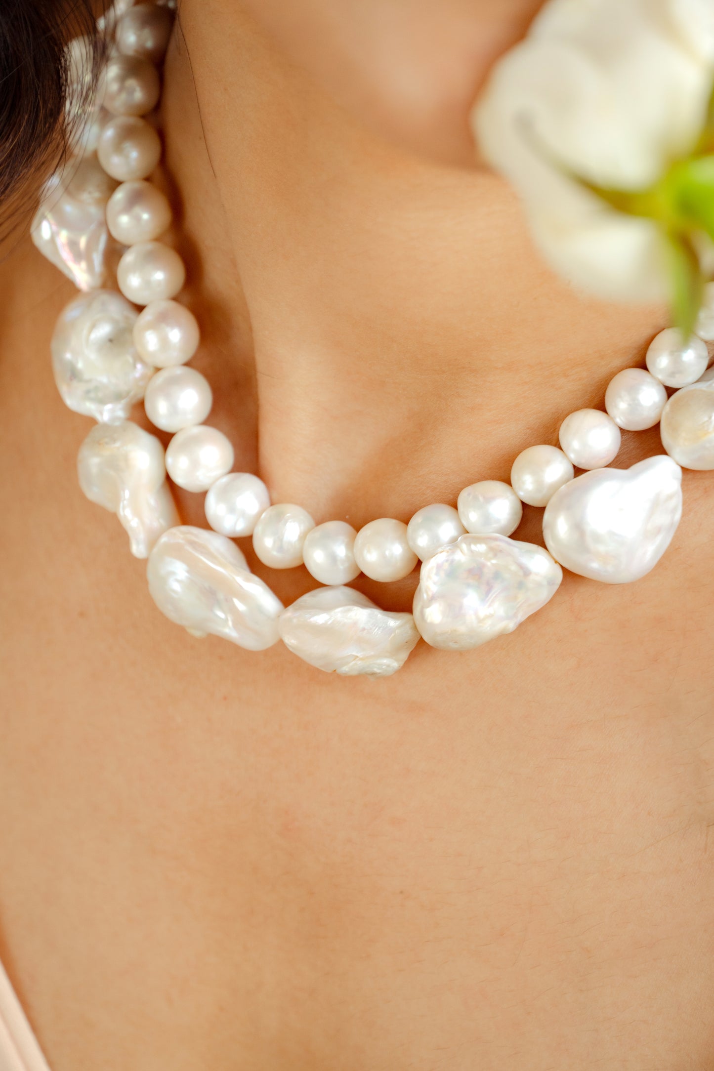 Medici Luster Baroque Pearl Necklace