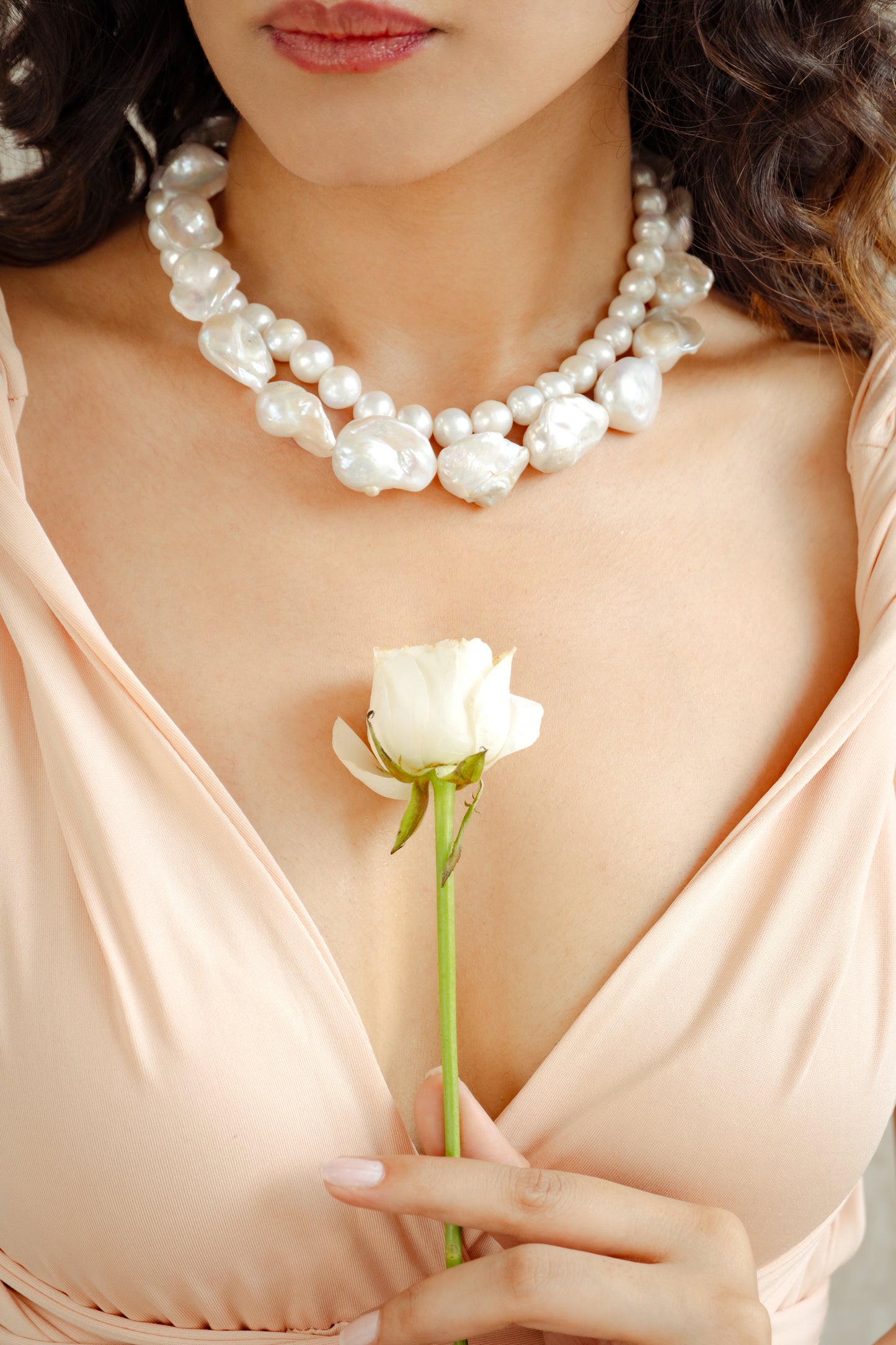 Medici Luster Baroque Pearl Necklace
