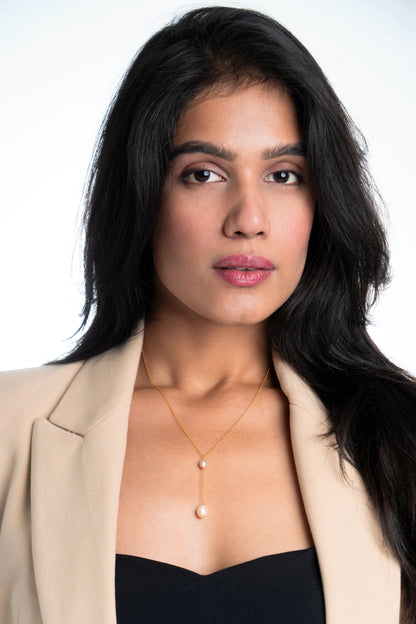 Venetian Romance Pearl Pendant Gold Plated Necklace