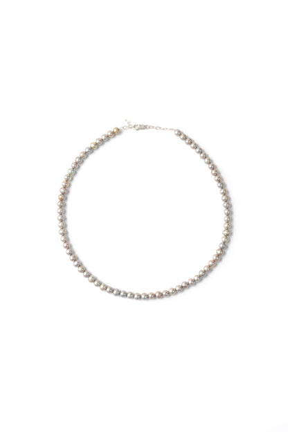 Athena Elegance Metal Grey Pearl Necklace