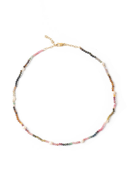 Multi Renaissance Mosaic Gold Vermeil Choker Necklace