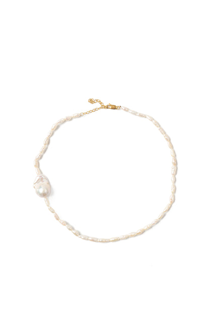 Baroque Rice Pearl Necklace