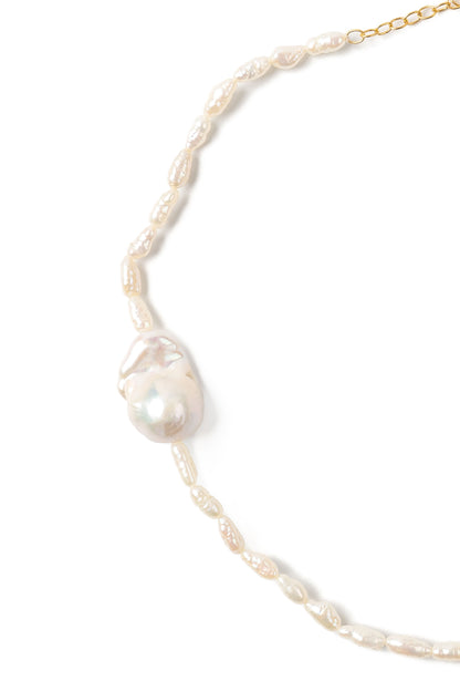 Baroque Rice Pearl Necklace