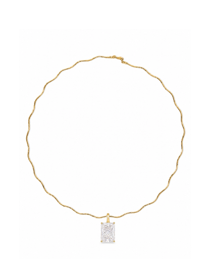 Canary Sculptural Necklace with Statement Stone Pendant