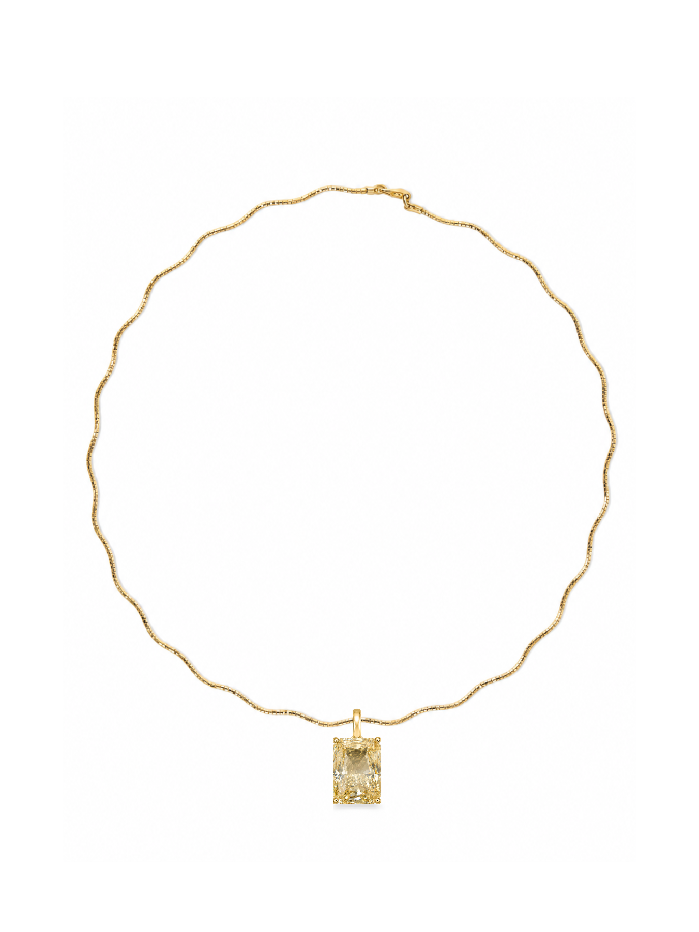 Canary Sculptural Necklace with Statement Stone Pendant
