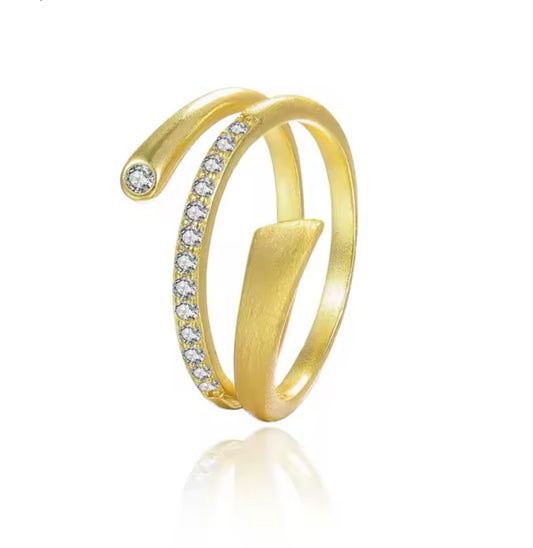 Snail Ring Matte Gold
