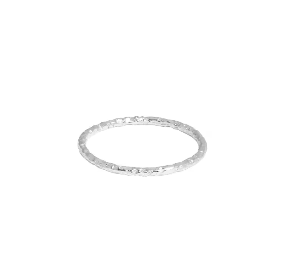 Brushed finish Dainty Organic Ring