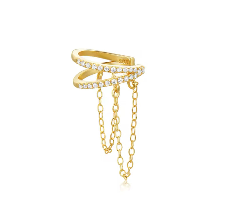 Double Chain Ear Cuff