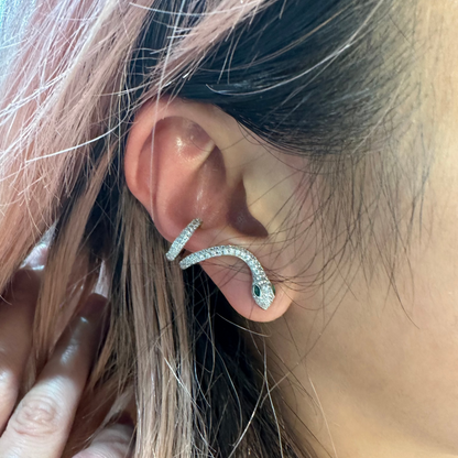 Serpent Ear Climber in Sterling Silver