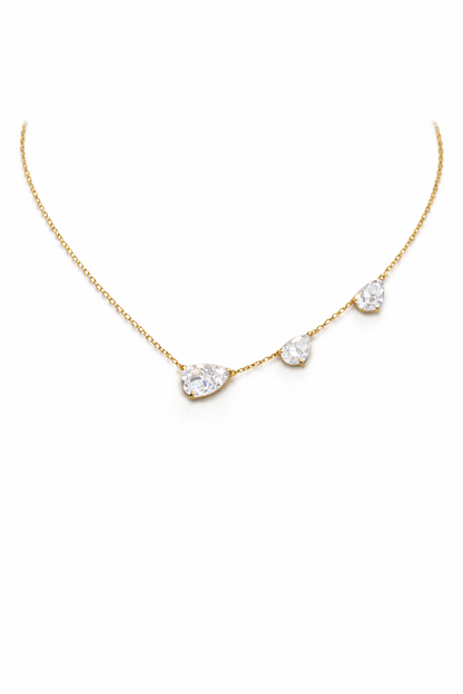 Isara Trio Moissanite Unique Necklace