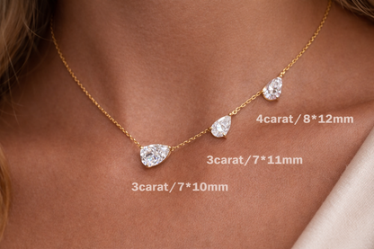 Isara Trio Moissanite Unique Necklace