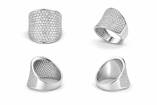Pave statement Ring