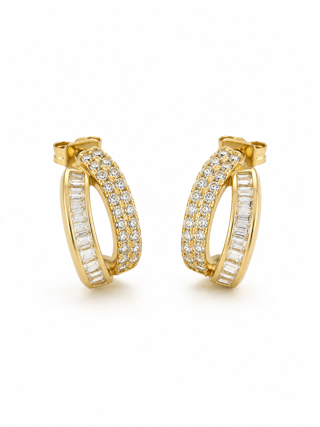 Arc Double-Row Ear Grill Stud Earrings