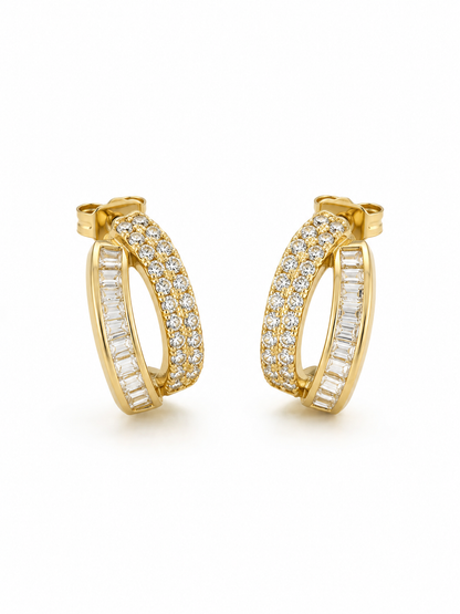Arc Double-Row Ear Grill Stud Earrings