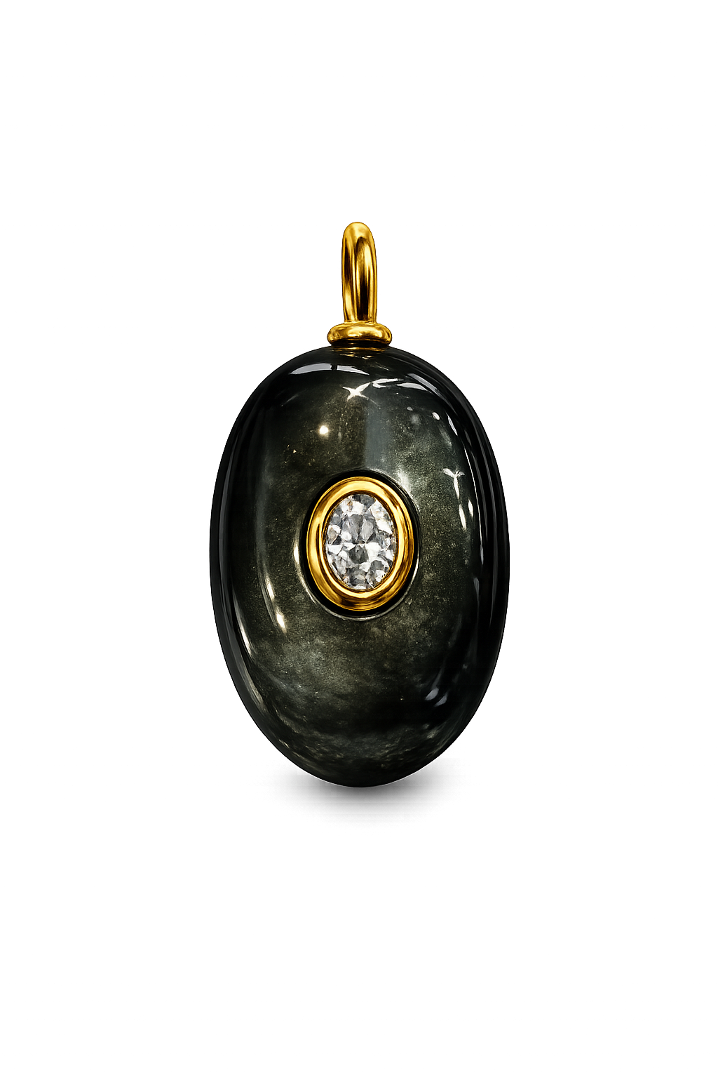 Obsidian Natural Gemstone Pendant Charm