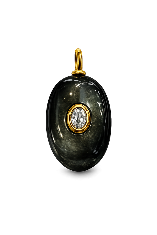 Obsidian Natural Gemstone Pendant Charm