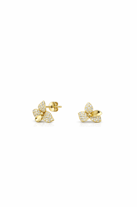 Pansy Dainty Dimentional Stud Earring