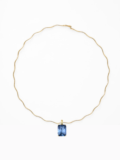 Canary Sculptural Necklace with Statement Stone Pendant