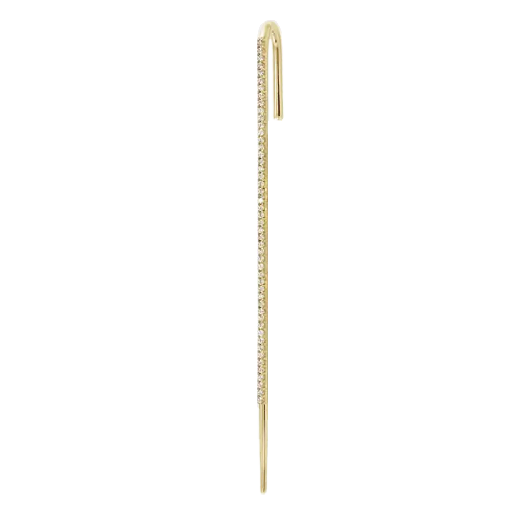 Tacenda Thread Ear Pin with Pave Detail